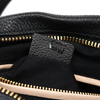 Chloe Black Leather Paraty 2-Way Bag