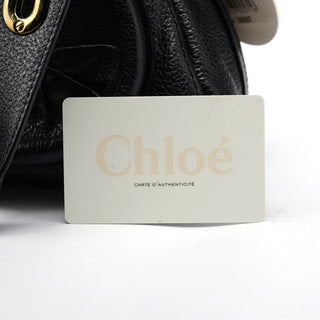 Chloe Black Leather Paraty 2-Way Bag