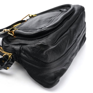 Chloe Black Leather Paraty 2-Way Bag