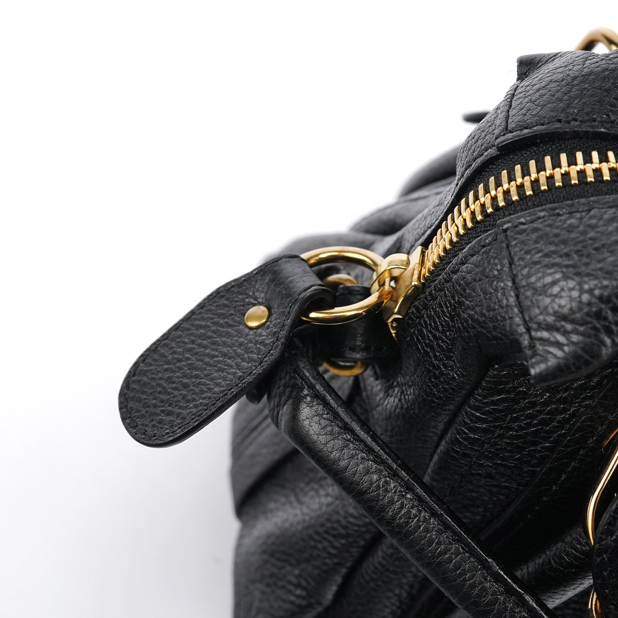 Chloé Paraty 2-Way Tasche aus schwarzem Leder