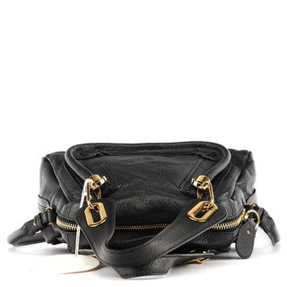 Chloe Black Leather Paraty 2-Way Bag