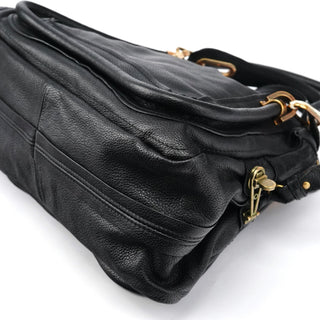 Chloe Black Leather Paraty 2-Way Bag