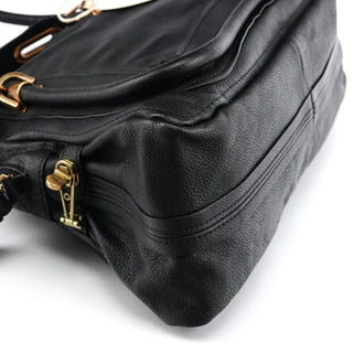Chloe Black Leather Paraty 2-Way Bag