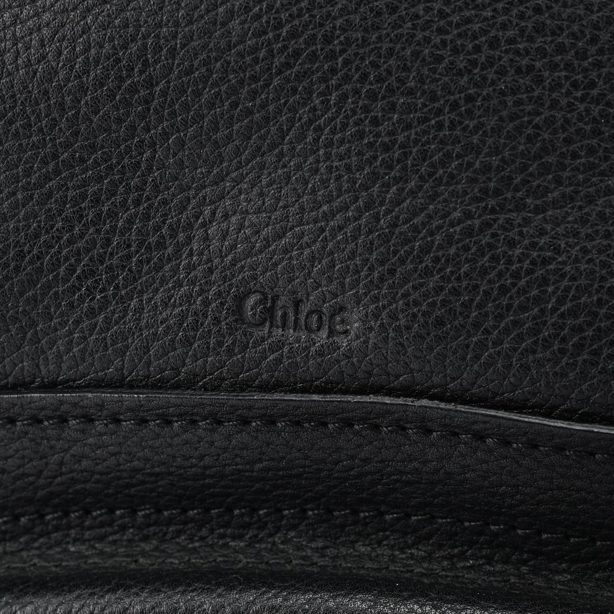 Chloe Black Leather Paraty 2-Way Bag