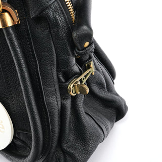 Chloe Black Leather Paraty 2-Way Bag