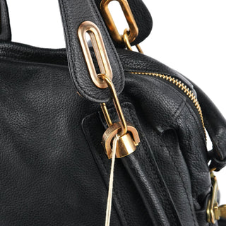 Chloe Black Leather Paraty 2-Way Bag