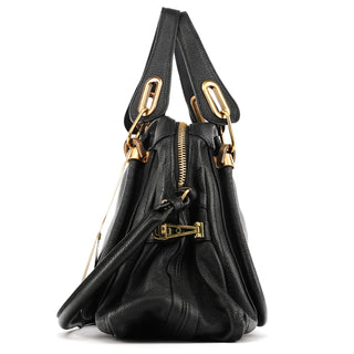 Chloe Black Leather Paraty 2-Way Bag
