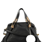 Chloe Black Leather Paraty 2-Way Bag