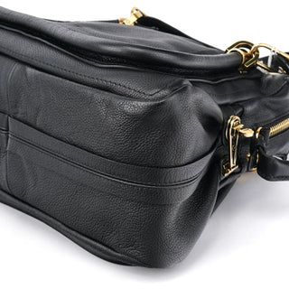 Chloe Black Leather Paraty 2-Way Bag