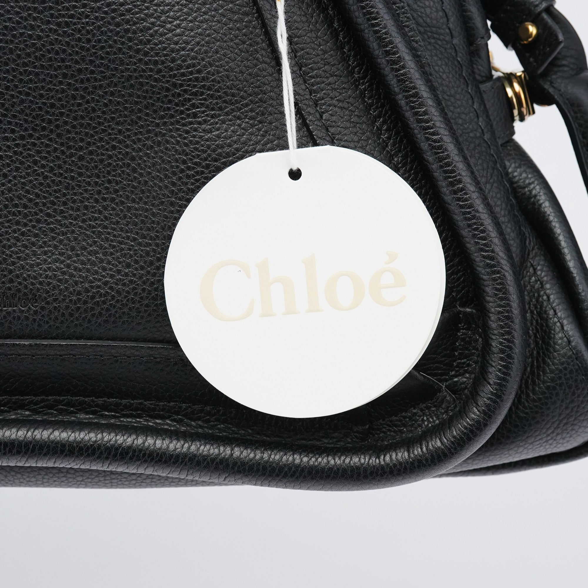 Chloé Paraty 2-Way Tasche aus schwarzem Leder