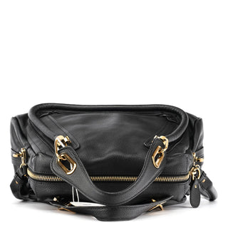 Chloe Black Leather Paraty 2-Way Bag