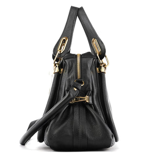 Chloe Black Leather Paraty 2-Way Bag