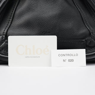Chloe Black Leather Paraty 2-Way Bag
