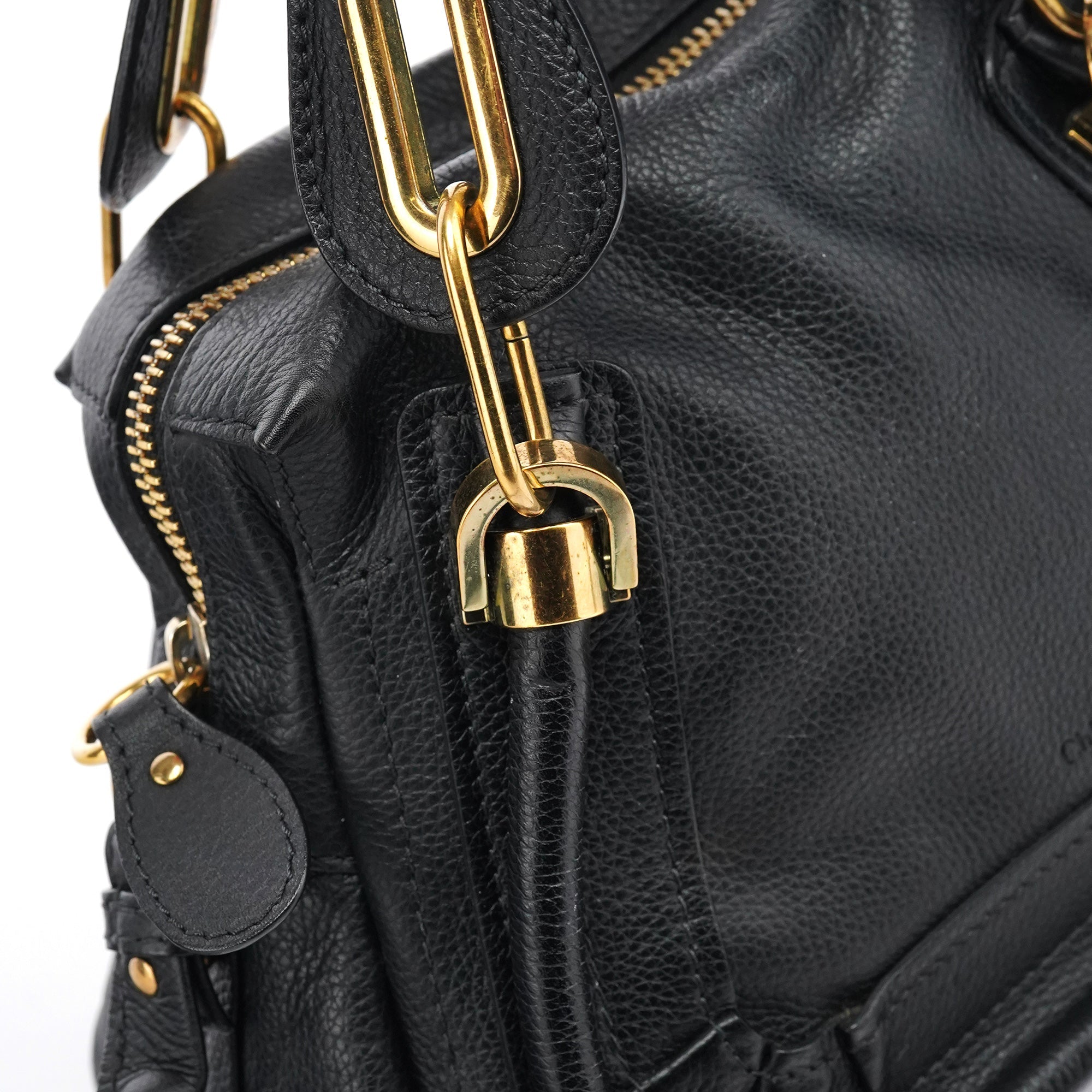 Chloé Sac deux portés Paraty en cuir noir