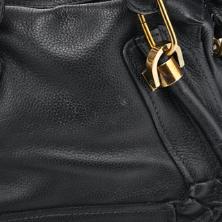 Chloe Black Leather Paraty 2-Way Bag