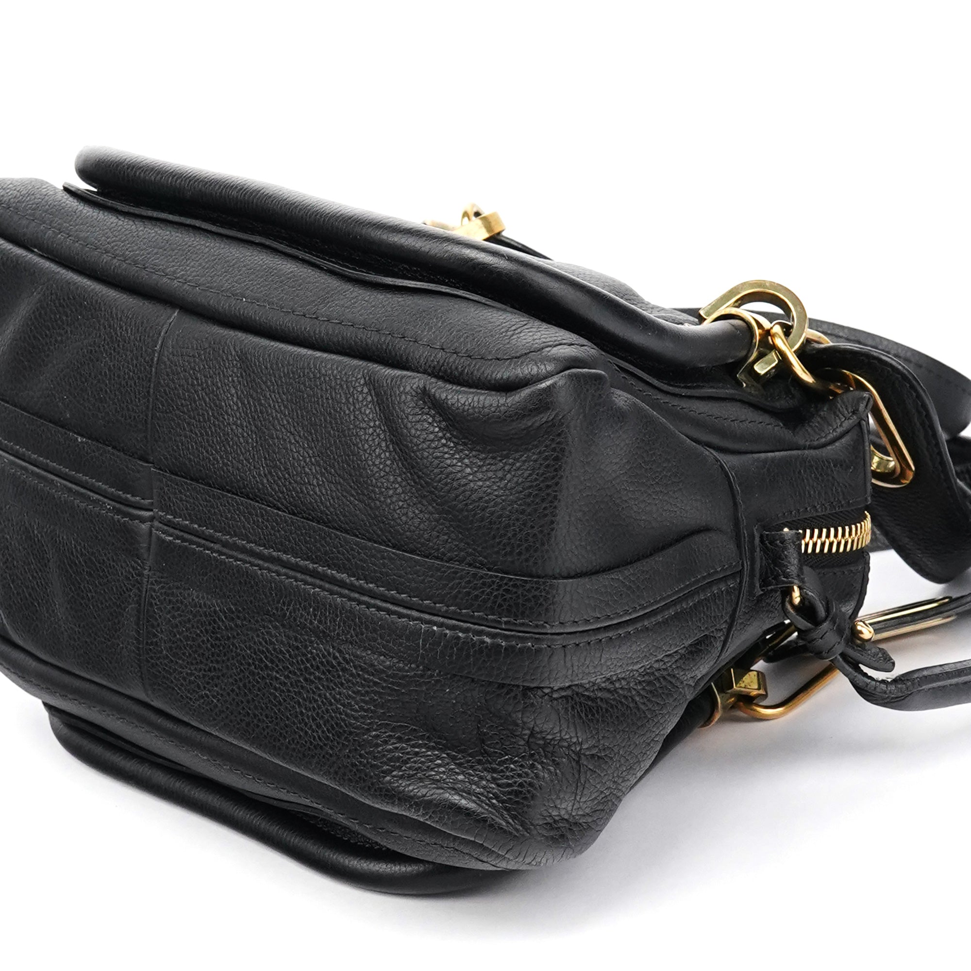 Chloé Sac deux portés Paraty en cuir noir