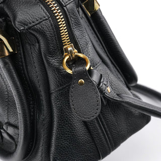 Chloe Black Leather Paraty 2-Way Bag