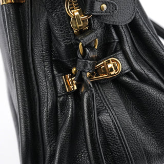 Chloe Black Leather Paraty 2-Way Bag