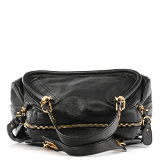 Chloe Black Leather Paraty 2-Way Bag