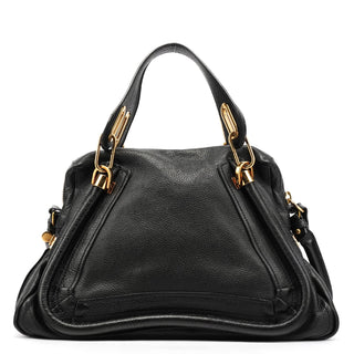 Chloe Black Leather Paraty 2-Way Bag