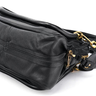 Chloe Black Leather Paraty 2-Way Bag