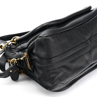 Chloe Black Leather Paraty 2-Way Bag