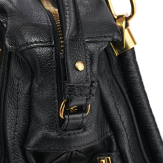 Chloe Black Leather Paraty 2-Way Bag