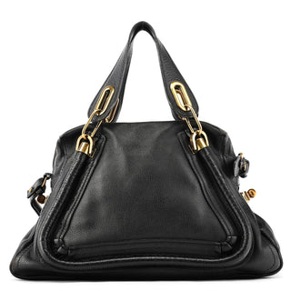 Chloe Black Leather Paraty 2-Way Bag