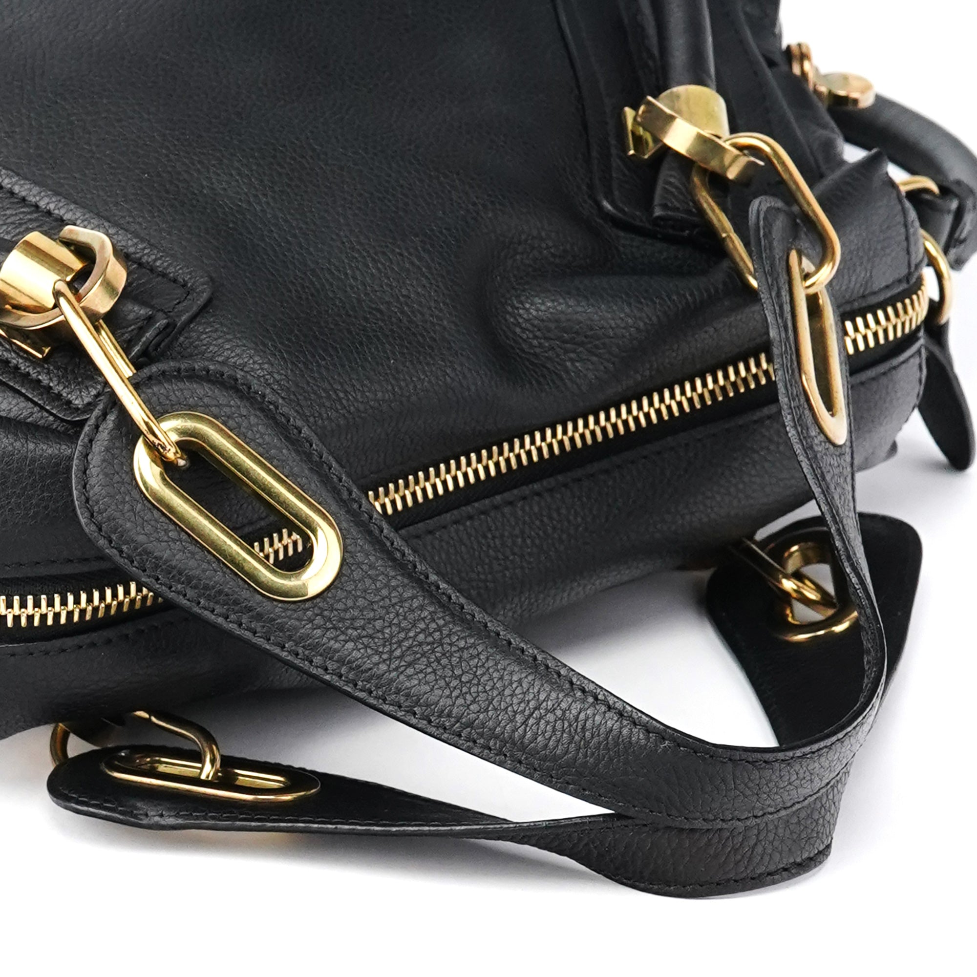 Chloe Black Leather Paraty 2-Way Bag