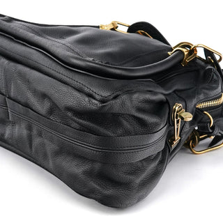 Chloe Black Leather Paraty 2-Way Bag
