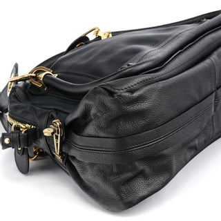 Chloe Black Leather Paraty 2-Way Bag