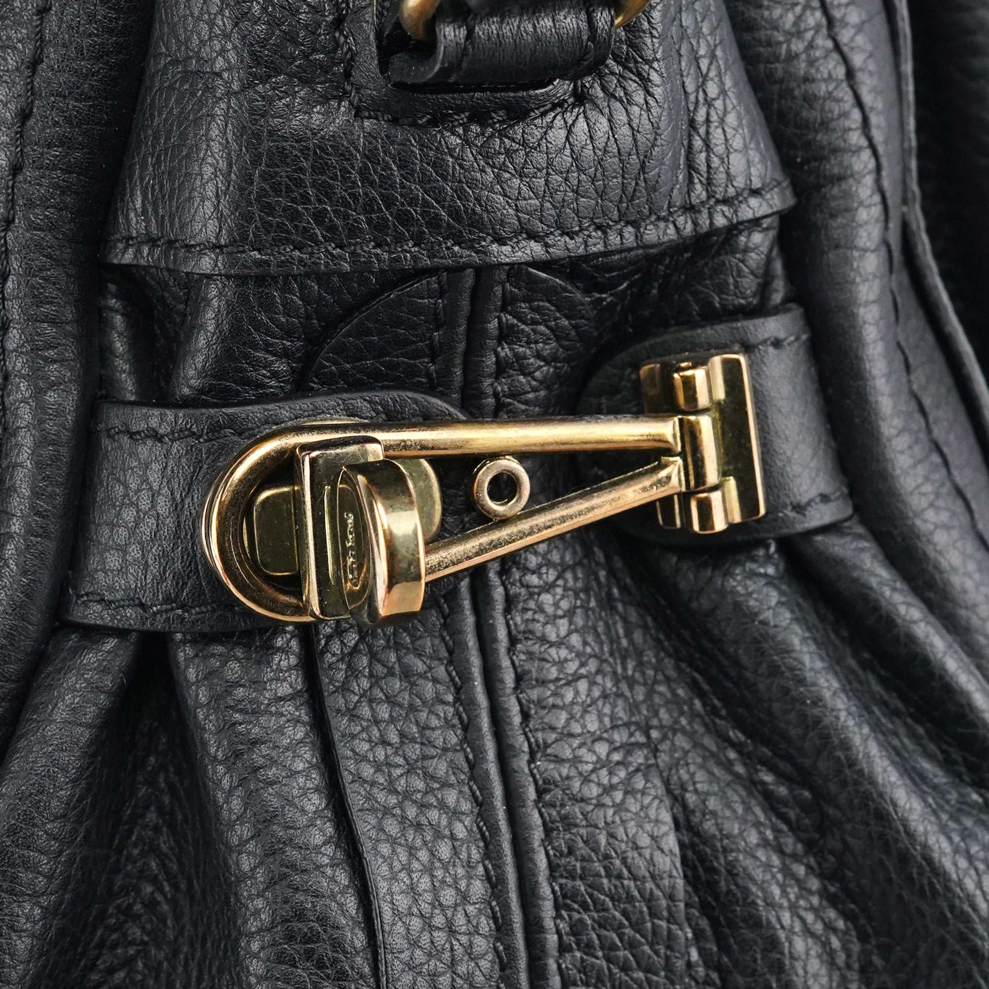 Chloe Black Leather Paraty 2-Way Bag