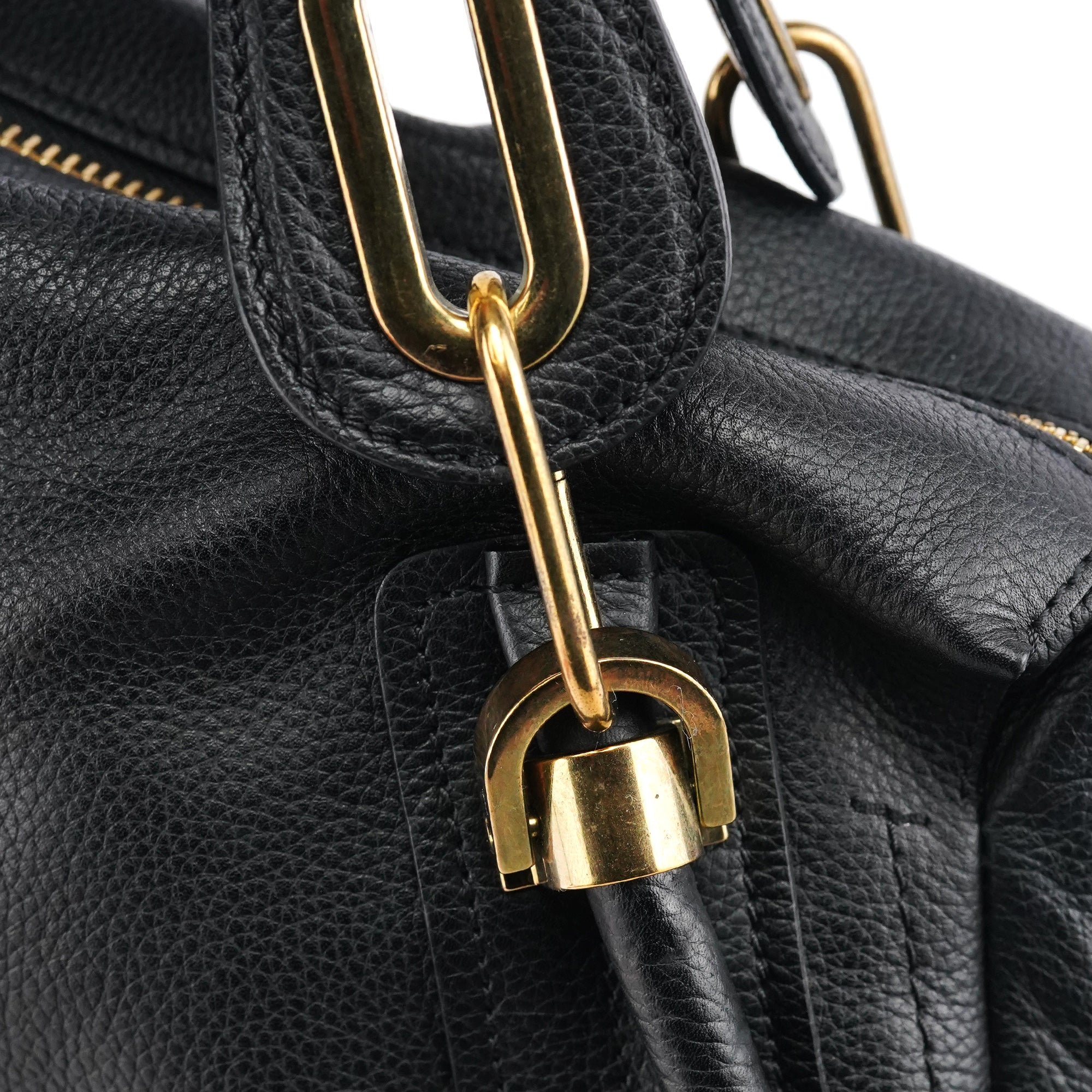 Chloe Black Leather Paraty 2-Way Bag