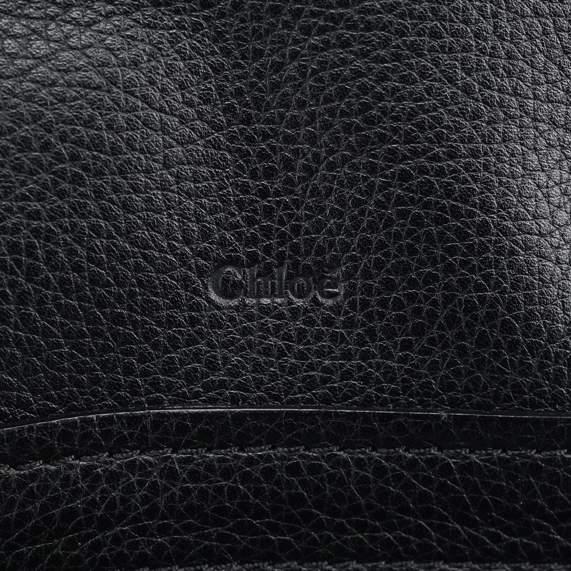 Chloe Black Leather Paraty 2-Way Bag