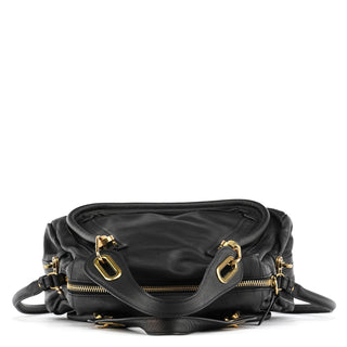 Chloe Black Leather Paraty 2-Way Bag