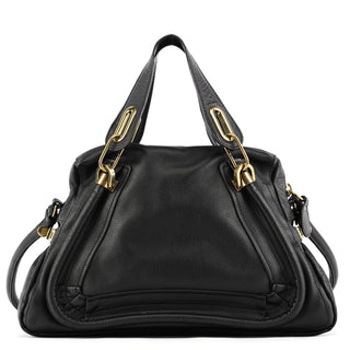 Chloe Black Leather Paraty 2-Way Bag