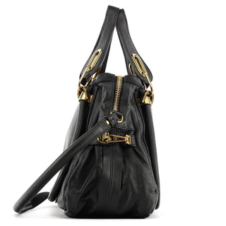 Chloe Black Leather Paraty 2-Way Bag