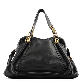 Chloé Black Leather Paraty 2-Way Bag