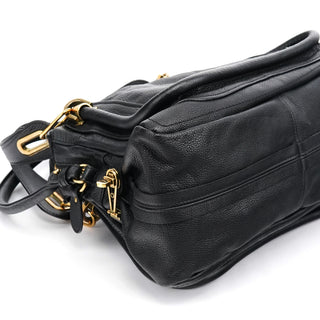 Chloé Black Leather Paraty 2-Way Bag