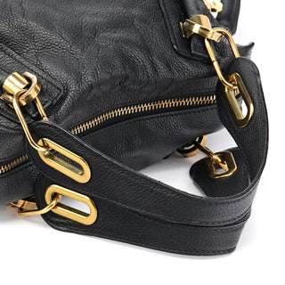 Chloé Black Leather Paraty 2-Way Bag