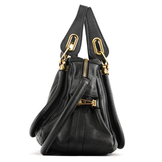 Chloé Black Leather Paraty 2-Way Bag