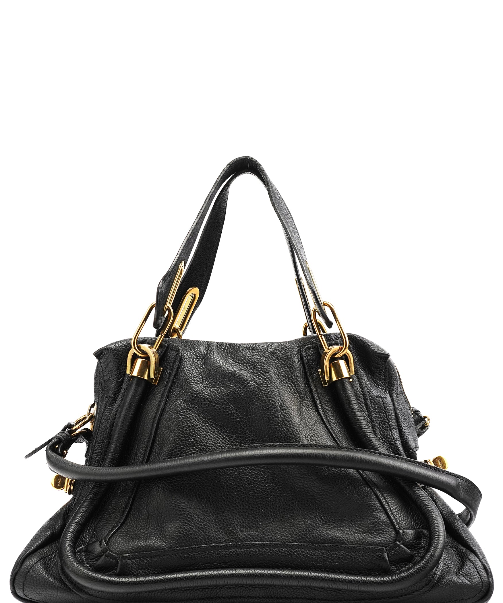 Chloé Black Leather Paraty 2-Way Bag