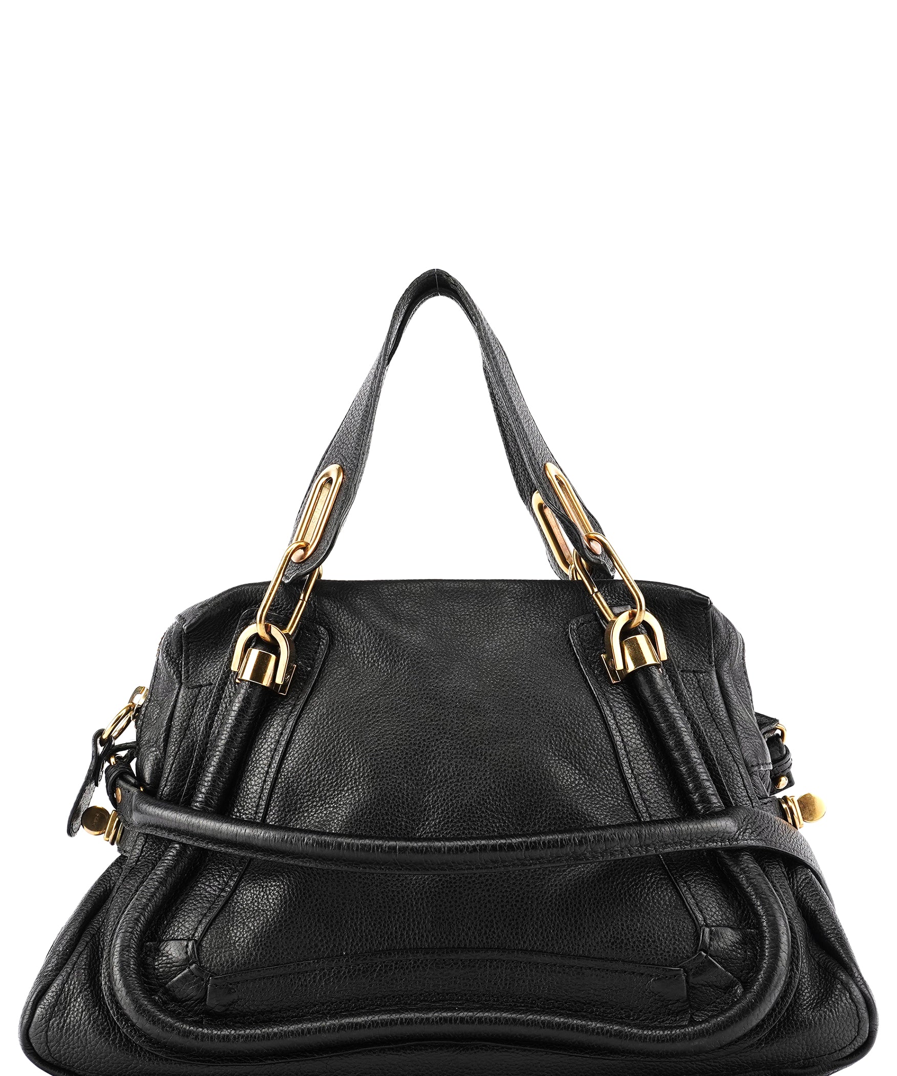 Chloé Black Leather Paraty 2-Way Bag