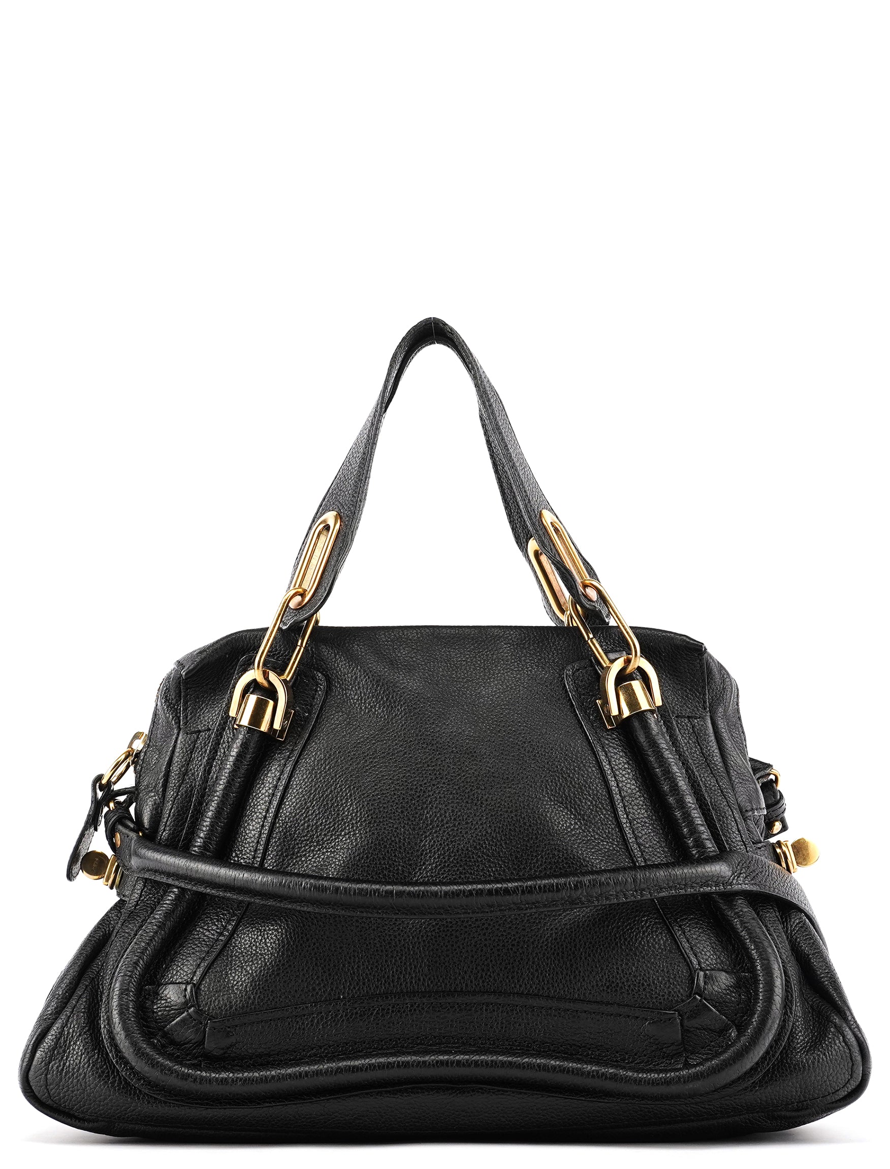 Chloé Black Leather Paraty 2-Way Bag