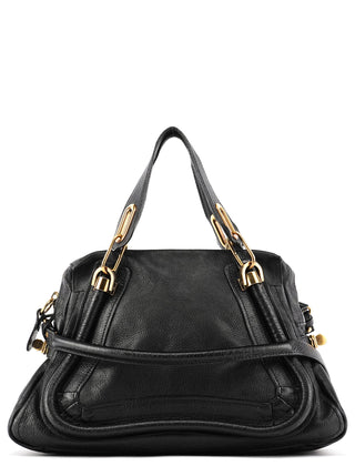 Chloé Black Leather Paraty 2-Way Bag