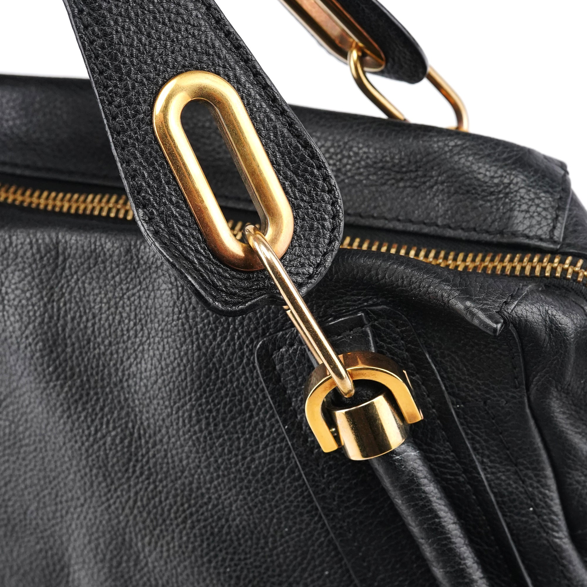 Chloé Black Leather Paraty 2-Way Bag