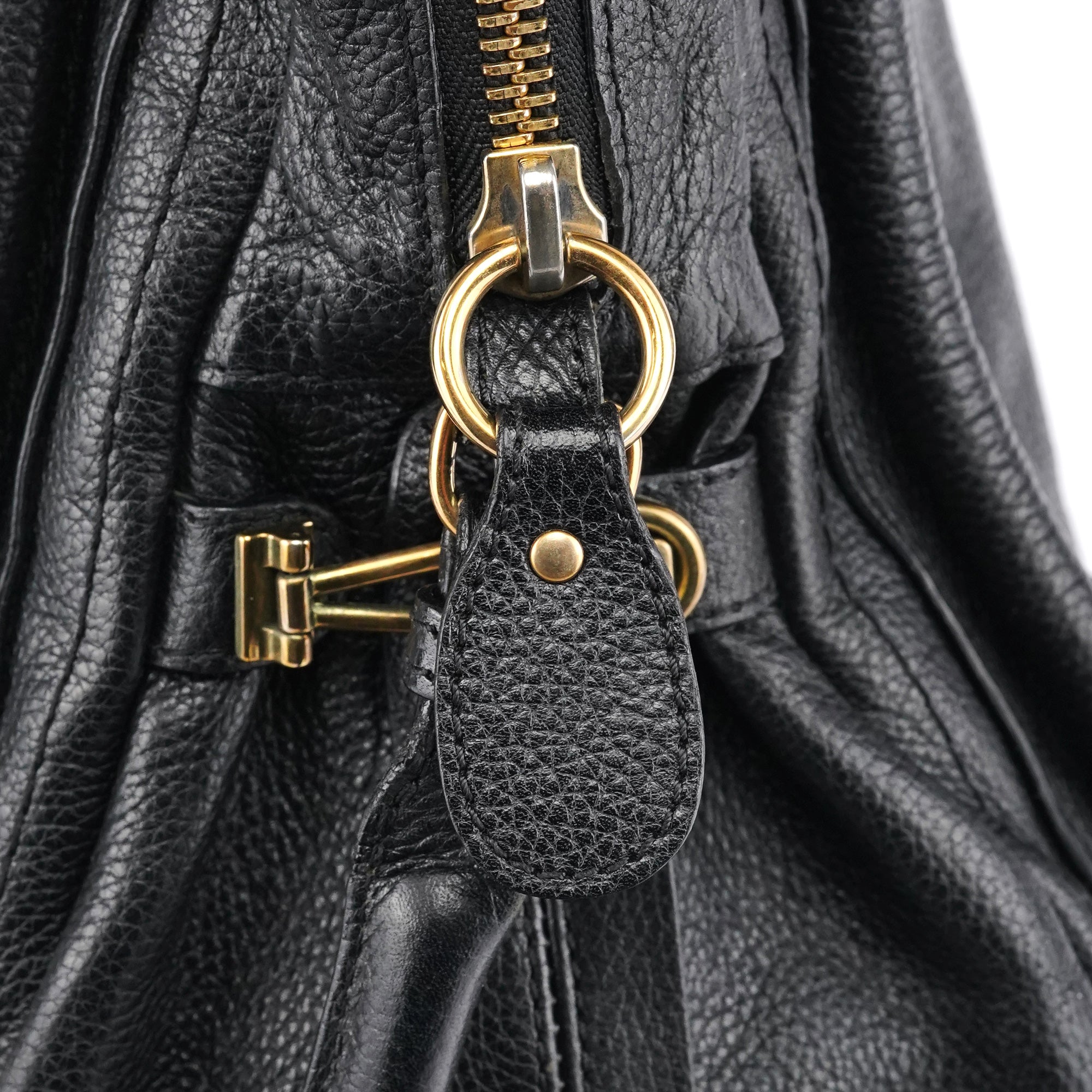 Chloé Black Leather Paraty 2-Way Bag