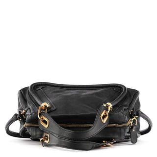 Chloé Black Leather Paraty 2-Way Bag