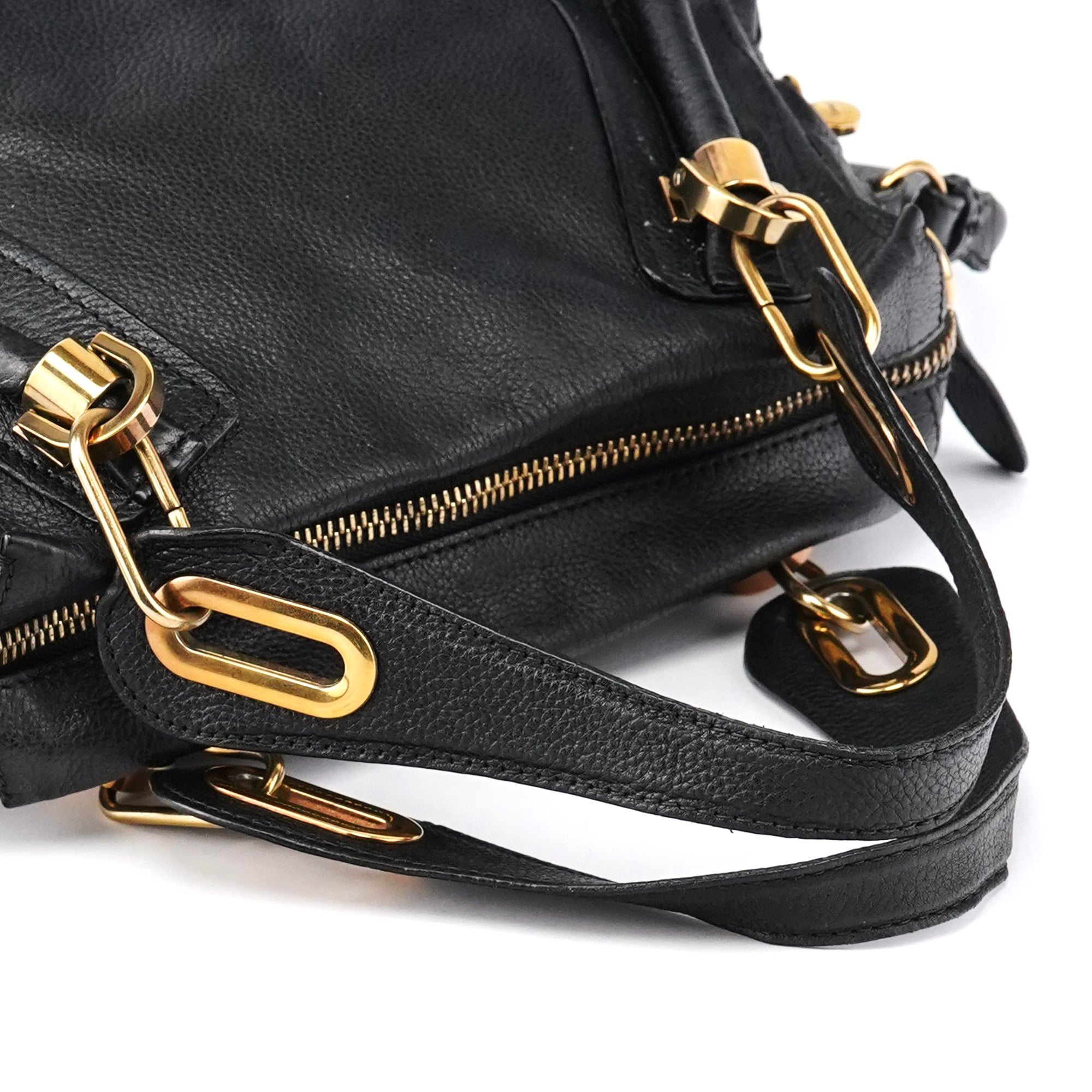 Chloé Black Leather Paraty 2-Way Bag