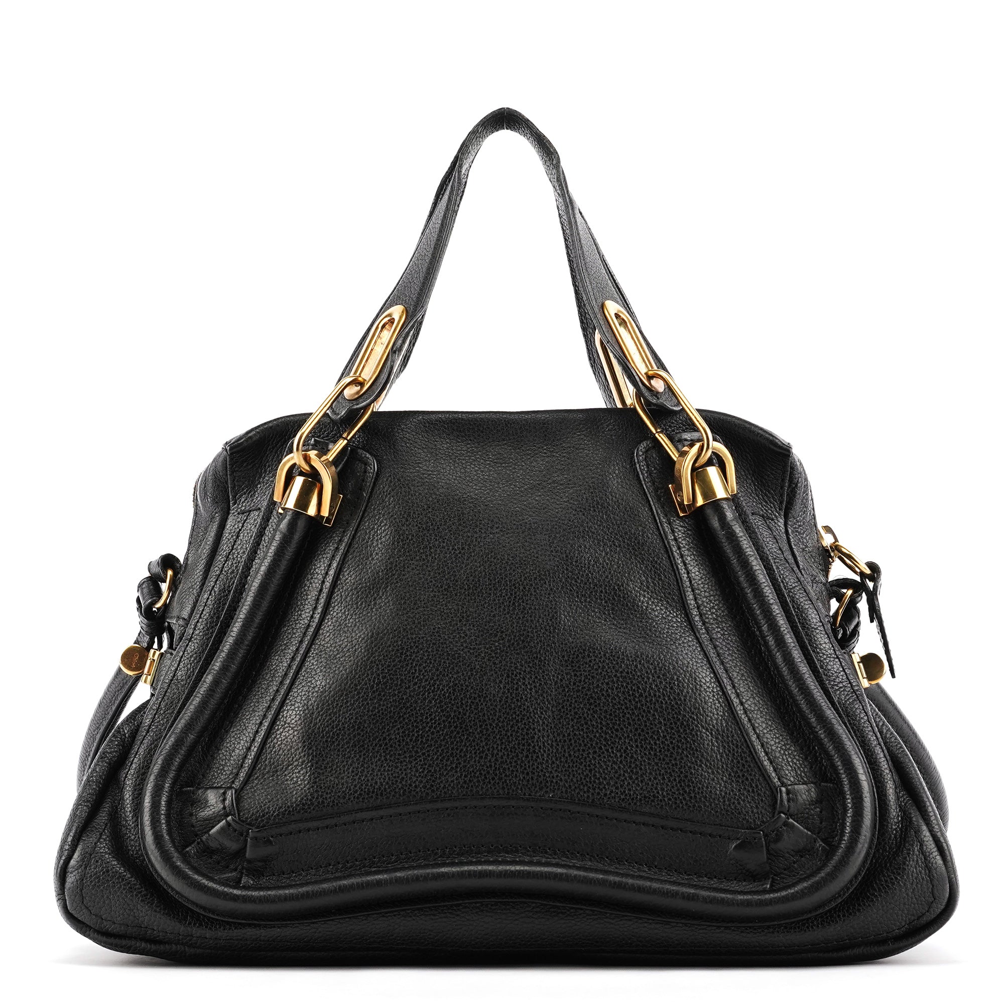 Chloé Black Leather Paraty 2-Way Bag
